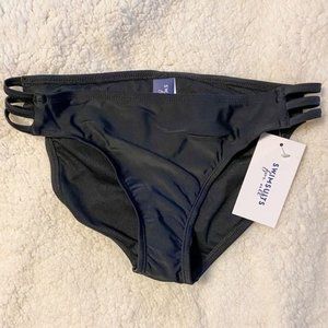 Black Swim Bottoms Cutout Side Detailing NWT